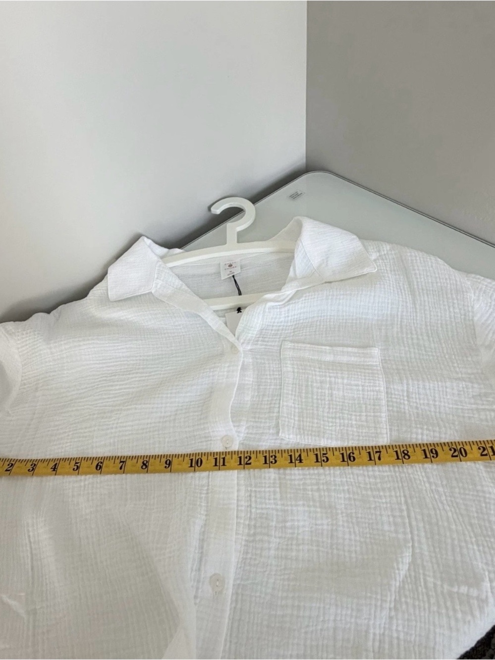 Shade & Shore Womens Gauze Cover Up Shirt Dress Size Medium White Sheer Long NWT - Picture 9 of 10